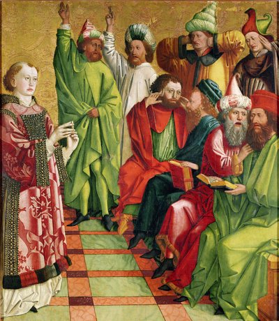 St. Stephen Before the Judges, from the Altarpiece of St. Stephen by Michael Pacher